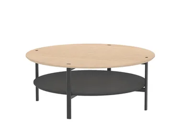 RUTA TABLE ME1951 - Round oak coffee table by Andreu World - view 2